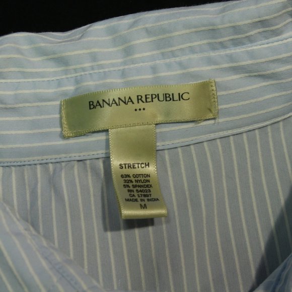 Banana Republic Blue/White Button Up - Picture 5 of 12